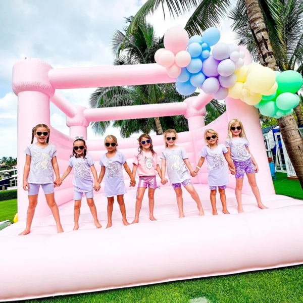 13x13ft Pink Bounce House for Wedding (1)