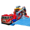 Main view of the Fire Truck Bounce Combo slide