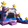 Side View of Unicorn Bounce House Combo