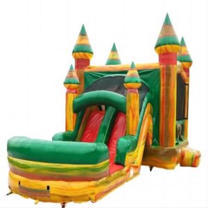 main view of Multi-Color Fiesta Bounce House Combo