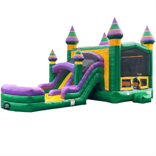 main view of Multi-Color Fiesta Bounce House Combo 2