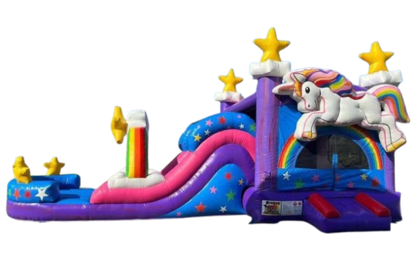 Main View of Unicorn Bounce House Combo