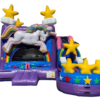 Front View of Unicorn Bounce House Combo