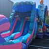 Close up View Mermaid Bounce House with Slide