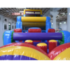 Close up view of 90ft Multi-Color Inflatable Obstacle Course with Dual Slides