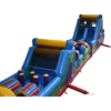 Close up view of 90ft Multi-Color Inflatable Obstacle Course with Dual Slides