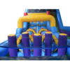 close up View 90ft Multi-Color Inflatable Obstacle Course with Dual Slides