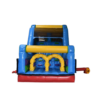 front view of 90ft Multi-Color Inflatable Obstacle Course with Dual Slides