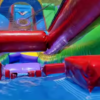 Close-up of the obstacle section of the Extreme Fun Run Slide