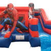 main view of spiderman bounce house combo