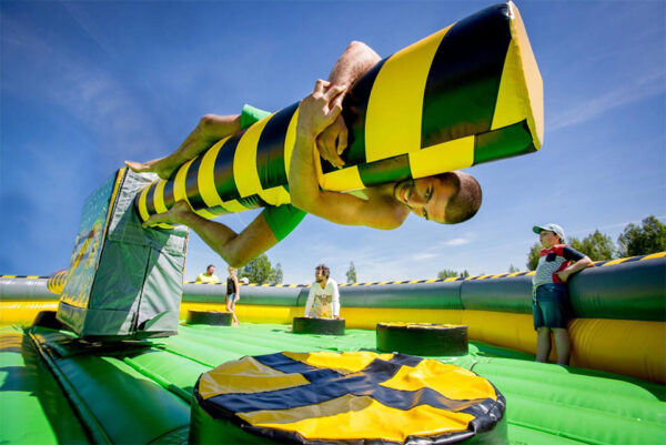 real use picture of inflatable meltdown wipeout