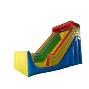 Side view of the 20ft Colorful Wave Dry Slide