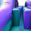 Close-up view of the vibrant colors and fun features of the inflatable